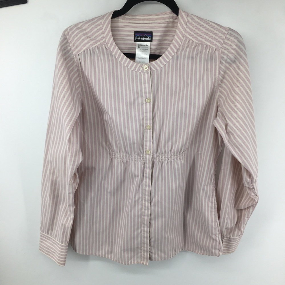 Patagonia Lavender & Ivory Striped Shirt
